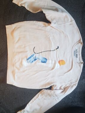 Justin Bieber I Feel Funny Beige Crewneck Sweatshirt Size L